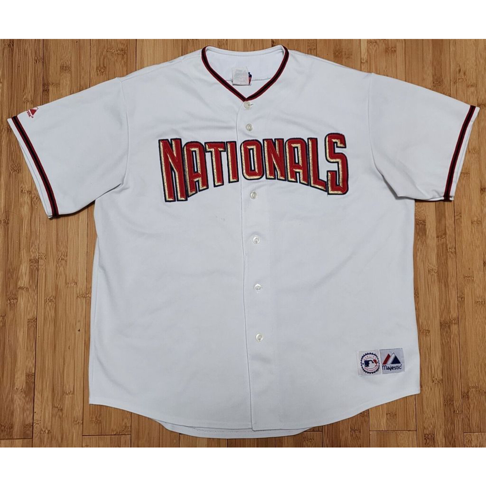 Vintage Majestic Washington Nationals Home Jersey Men's XXL MLB White Throwback